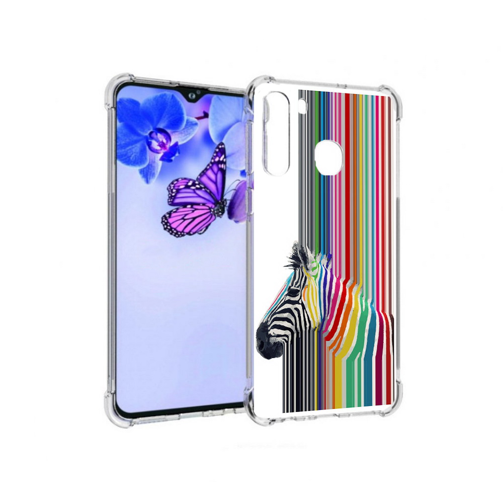 

Чехол MyPads Tocco для Samsung Galaxy A21 радужная зебра (PT226904.547.565), Прозрачный, Tocco