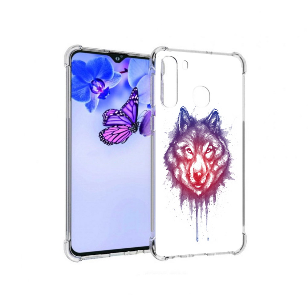 

Чехол MyPads Tocco для Samsung Galaxy A21 пушистый волк (PT226904.547.561), Прозрачный, Tocco