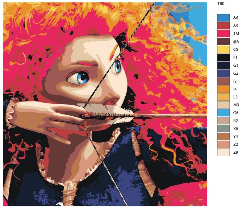 

Картина по номерам BRUSHES-PAINTS Т90, Храбрая сердцем и стрела