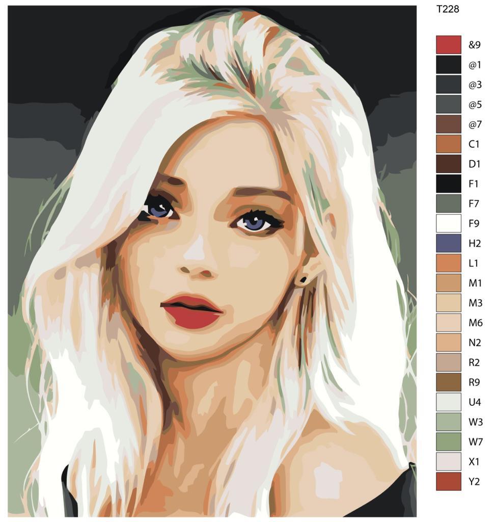 

Картина по номерам BRUSHES-PAINTS Т228, Красивый арт девушки