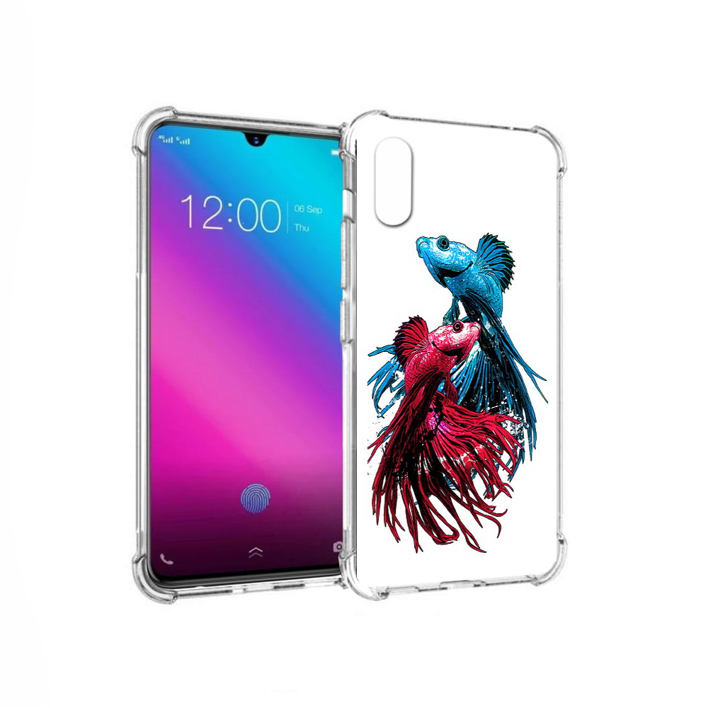 

Чехол MyPads Tocco для Vivo V11 рыбы петушки (PT117900.427.592), Прозрачный, Tocco