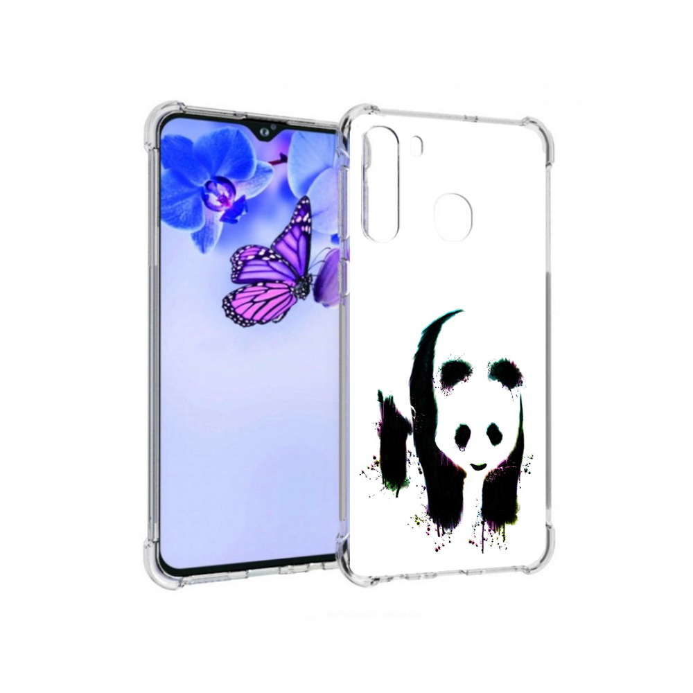 

Чехол MyPads Tocco для Samsung Galaxy A21 панда в акварели (PT226904.547.532), Прозрачный, Tocco
