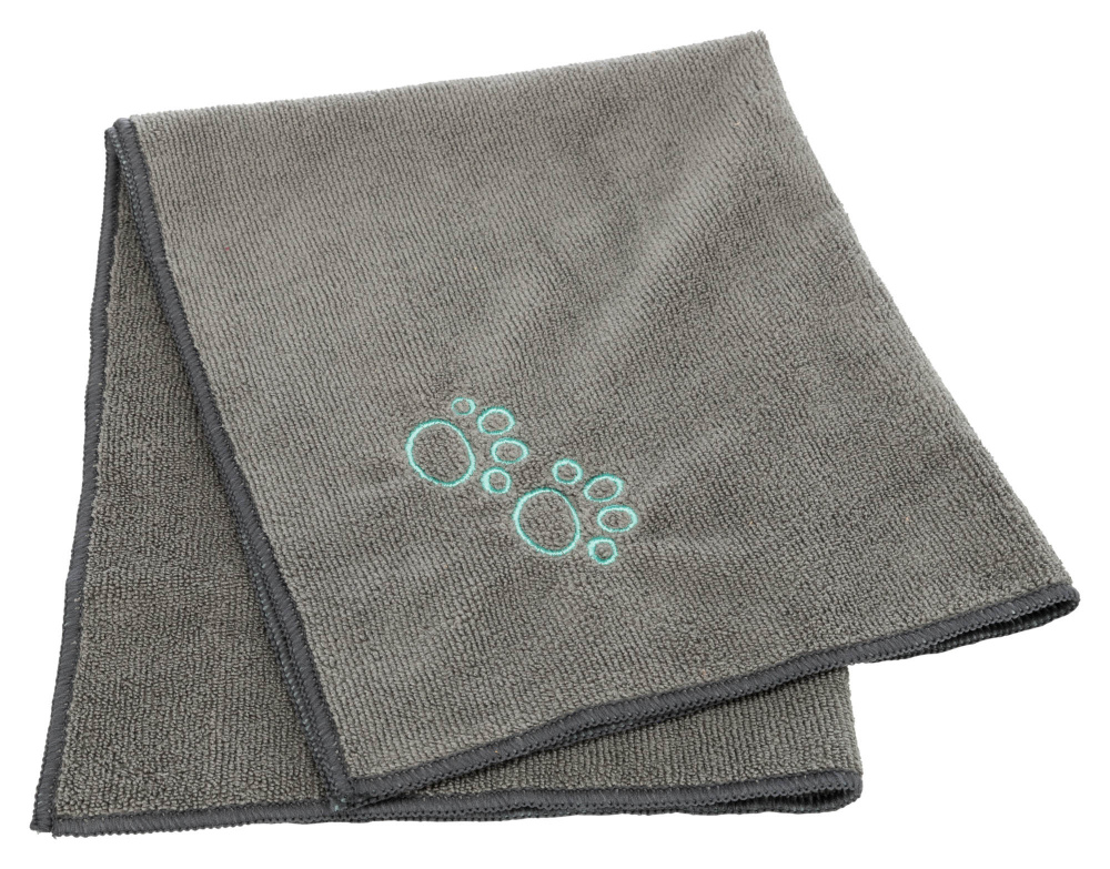 фото Полотенце для животных trixie microfibres towel, микрофибра, серое, 50х60 см