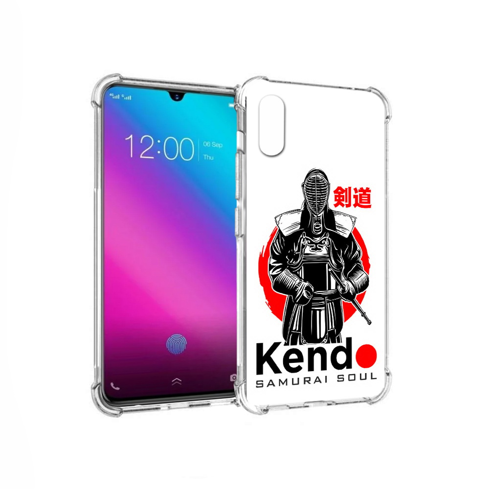 

Чехол MyPads Tocco для Vivo V11 рисованый самурай (PT117900.427.581), Прозрачный, Tocco