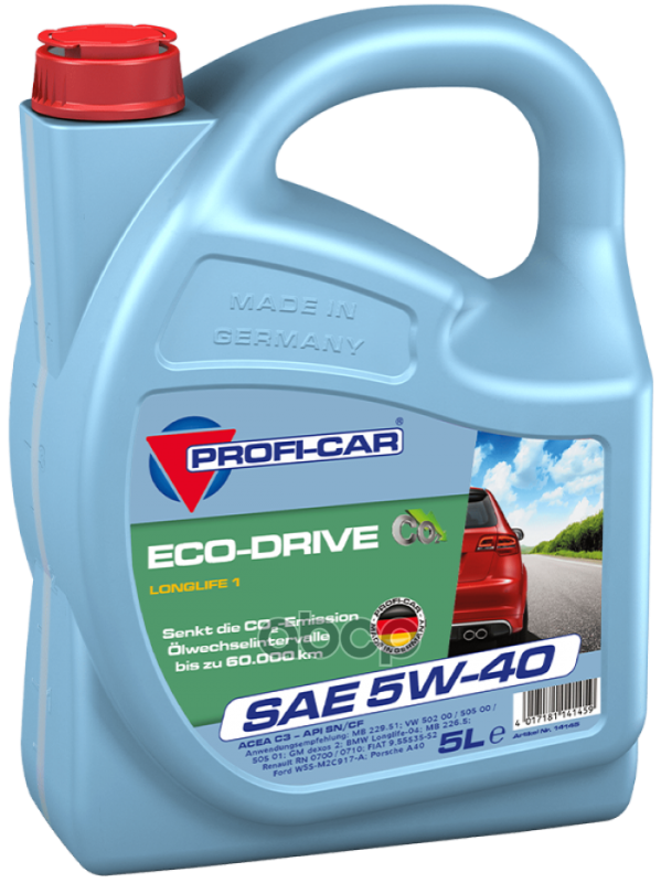 

Моторное масло Profi-car Prof Eco-Drive Longlife I 5W40 Acea:A3/B4 C3 Api:Sn/Cf 5л