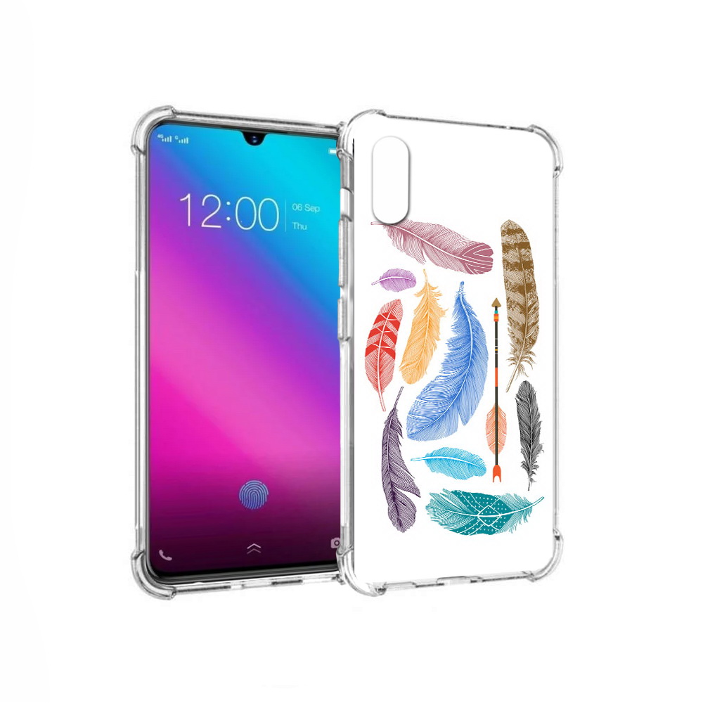 

Чехол MyPads Tocco для Vivo V11 разноцветные перья (PT117900.427.572), Прозрачный, Tocco