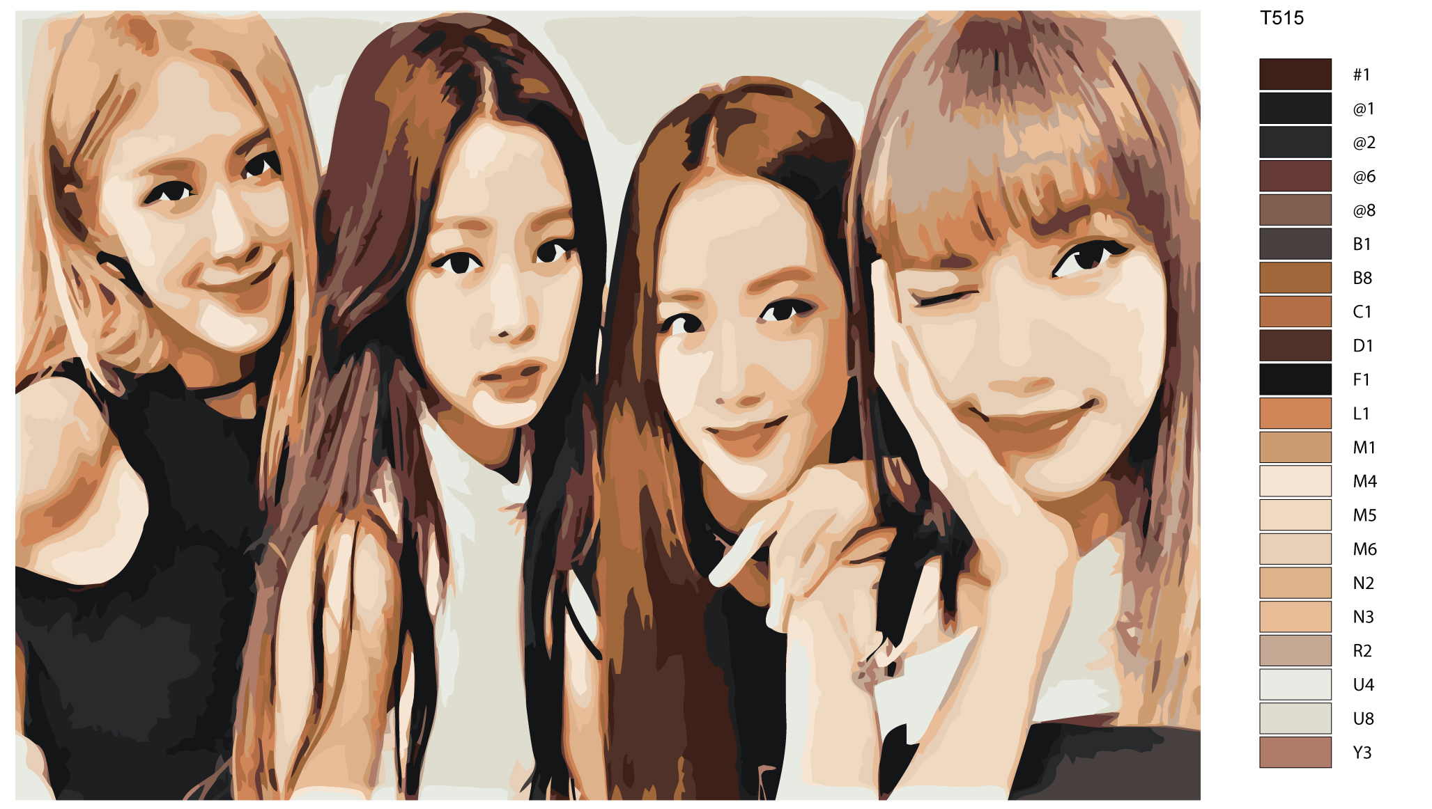 

Картина по номерам BRUSHES-PAINTS T515, группа Blackpink