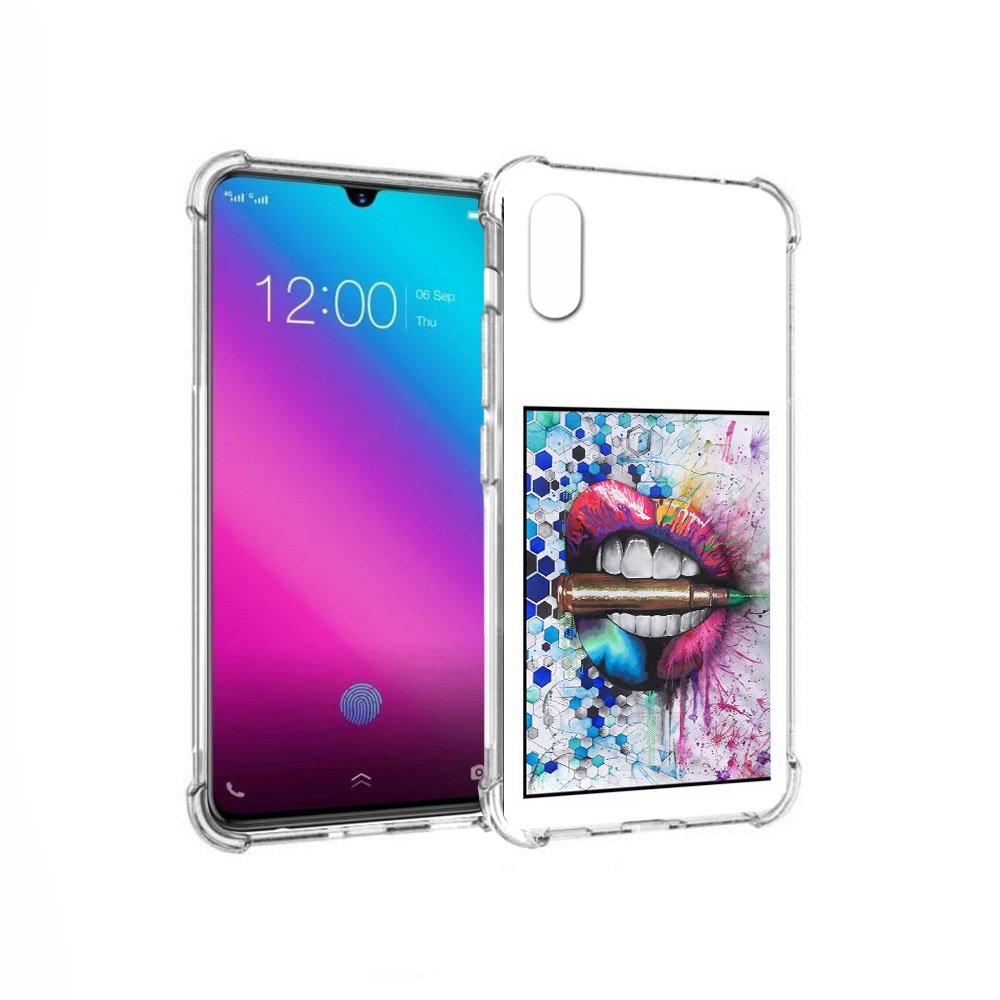 

Чехол MyPads Tocco для Vivo V11 разноцветные губы с пулей (PT117900.427.571), Прозрачный, Tocco