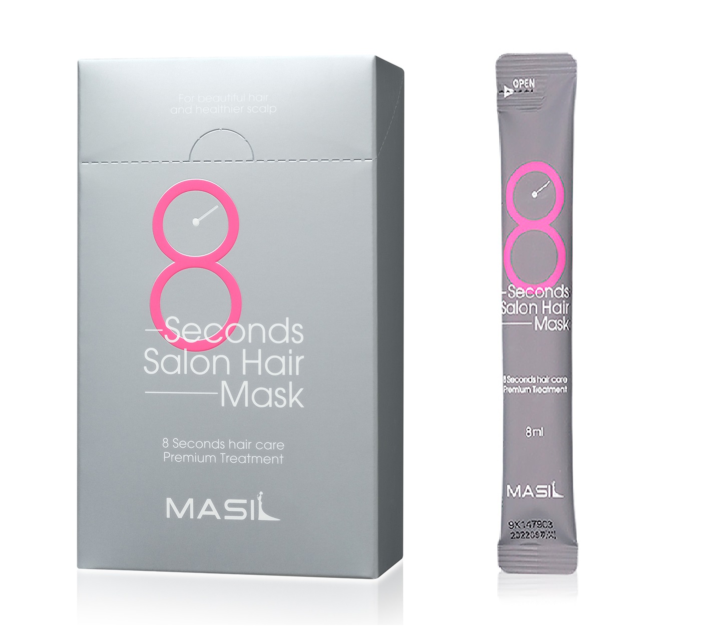 Маска Masil 8 Second Salon Hair Mask для Волос Салонный Эффект за 8 секунд, 8 мл*20 шт