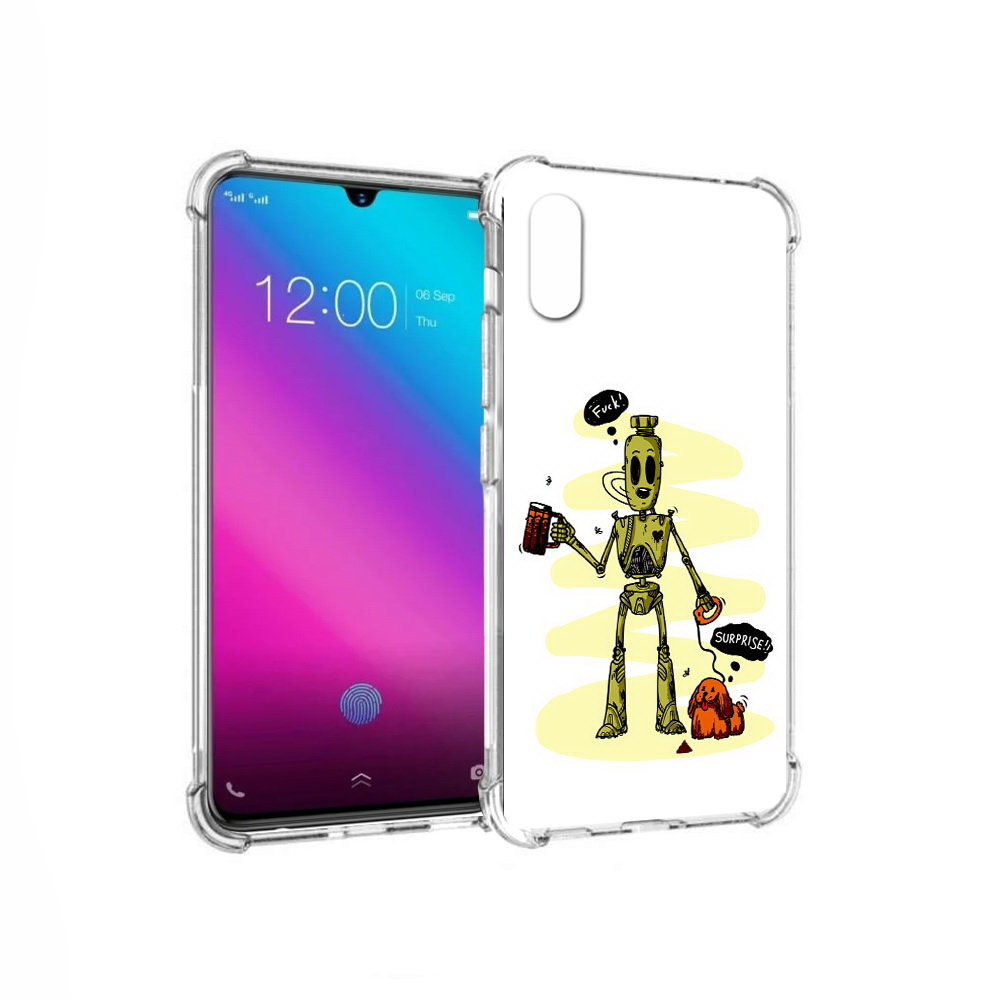 

Чехол MyPads Tocco для Vivo V11 прикольный робот (PT117900.427.557), Прозрачный, Tocco