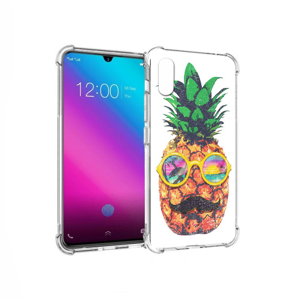 

Чехол MyPads Tocco для Vivo V11 прикольный ананас с лицом (PT117900.427.556), Прозрачный, Tocco