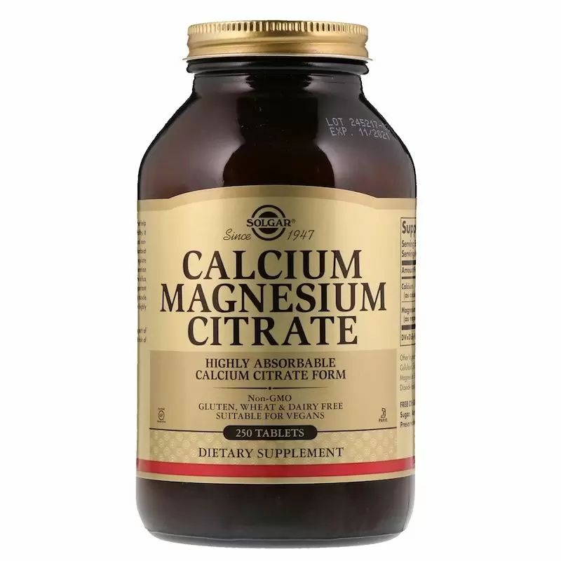 Solgar Calcium Magnesium Citrate, 100 таблеток