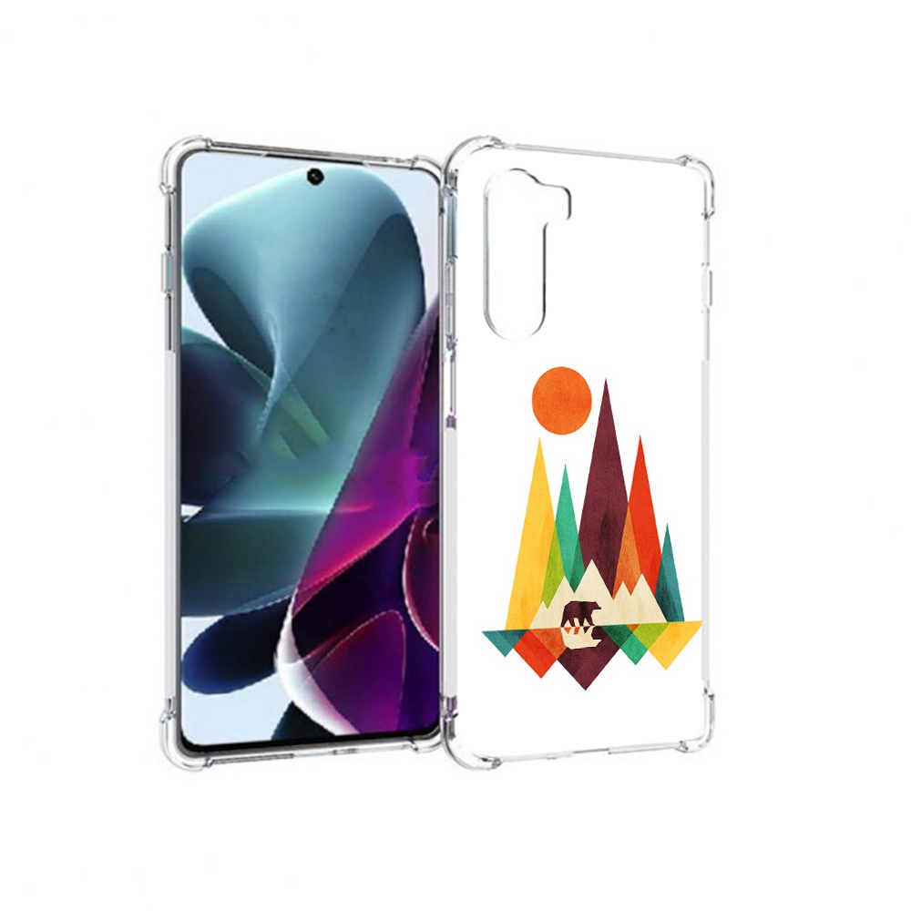 

Чехол MyPads Tocco для Motorola Moto G200 нарисованные горы с медведем (PT227076.355.506), Прозрачный, Tocco
