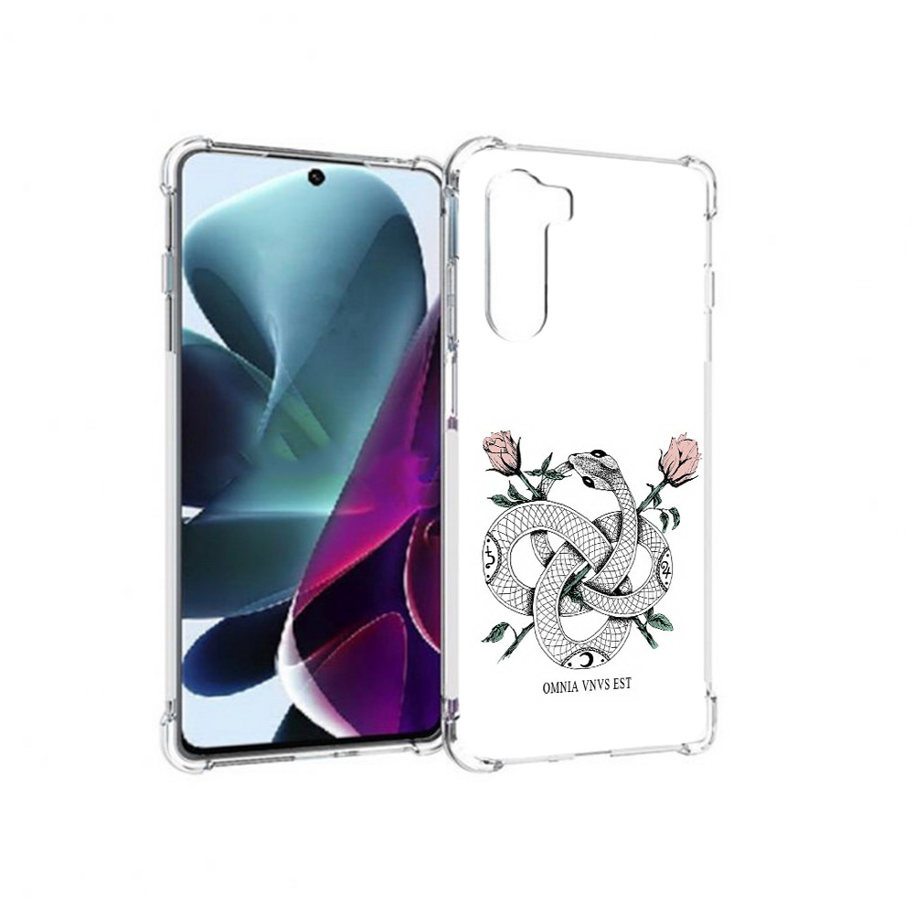 

Чехол MyPads Tocco для Motorola Moto G200 нарисованная змея абстракция (PT227076.355.502), Прозрачный, Tocco
