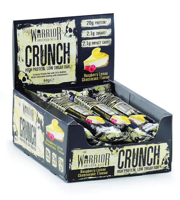 фото Warrior, crunch high protein low sugar bar, 64г (малиновый чизкейк)