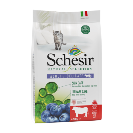 фото Сухой корм для кошек schesir monoprotein, говядина, 4.5кг