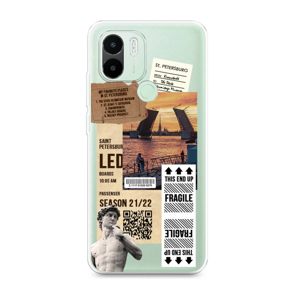 

Чехол на Redmi A1+ "Санкт-Петербург коллаж", Коричневый;бежевый;белый, 316750-6