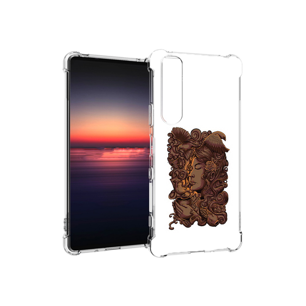 

Чехол MyPads Tocco для Sony Xperia 1 III девушка с длинными волосами абстракция, Прозрачный, Tocco