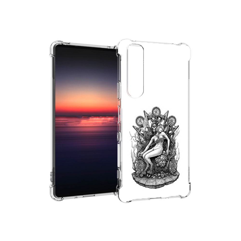 

Чехол MyPads Tocco для Sony Xperia 1 III девушка на троне (PT162368.229.309), Прозрачный, Tocco