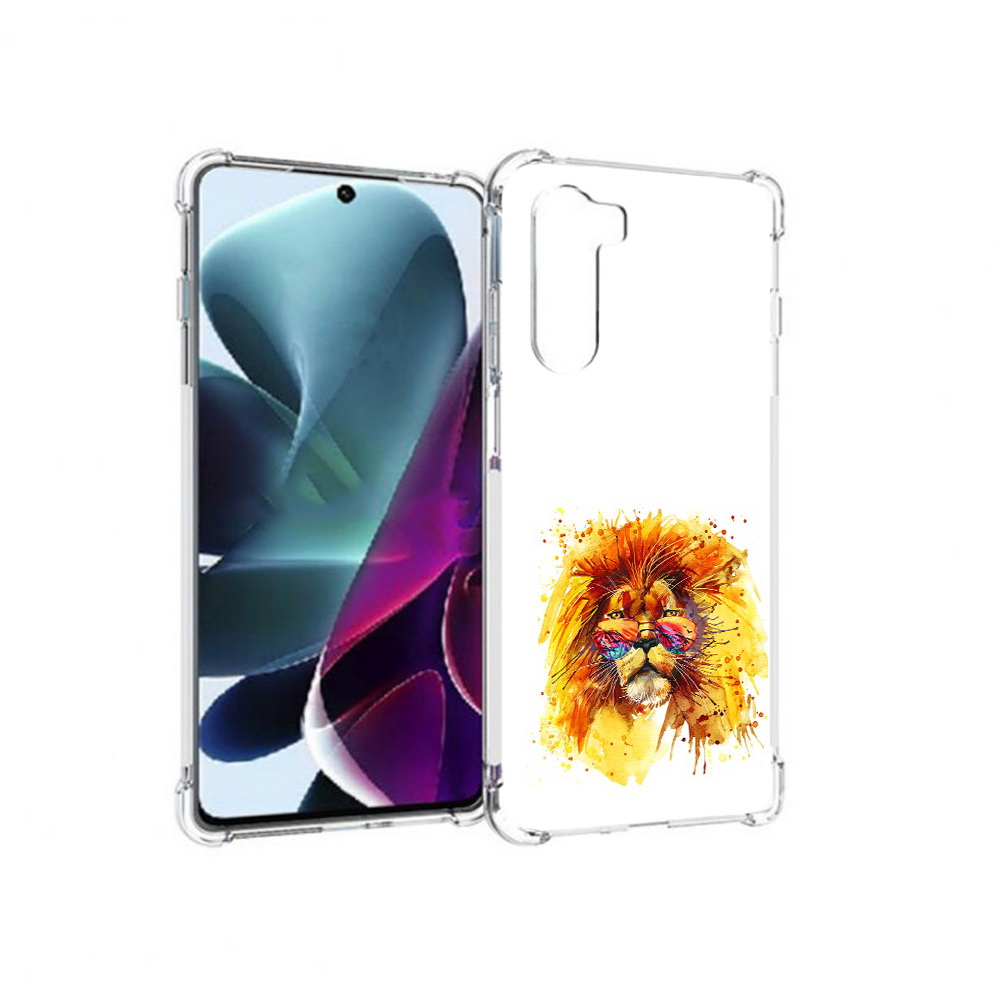 

Чехол MyPads Tocco для Motorola Moto G200 лев в очках (PT227076.355.436), Прозрачный, Tocco