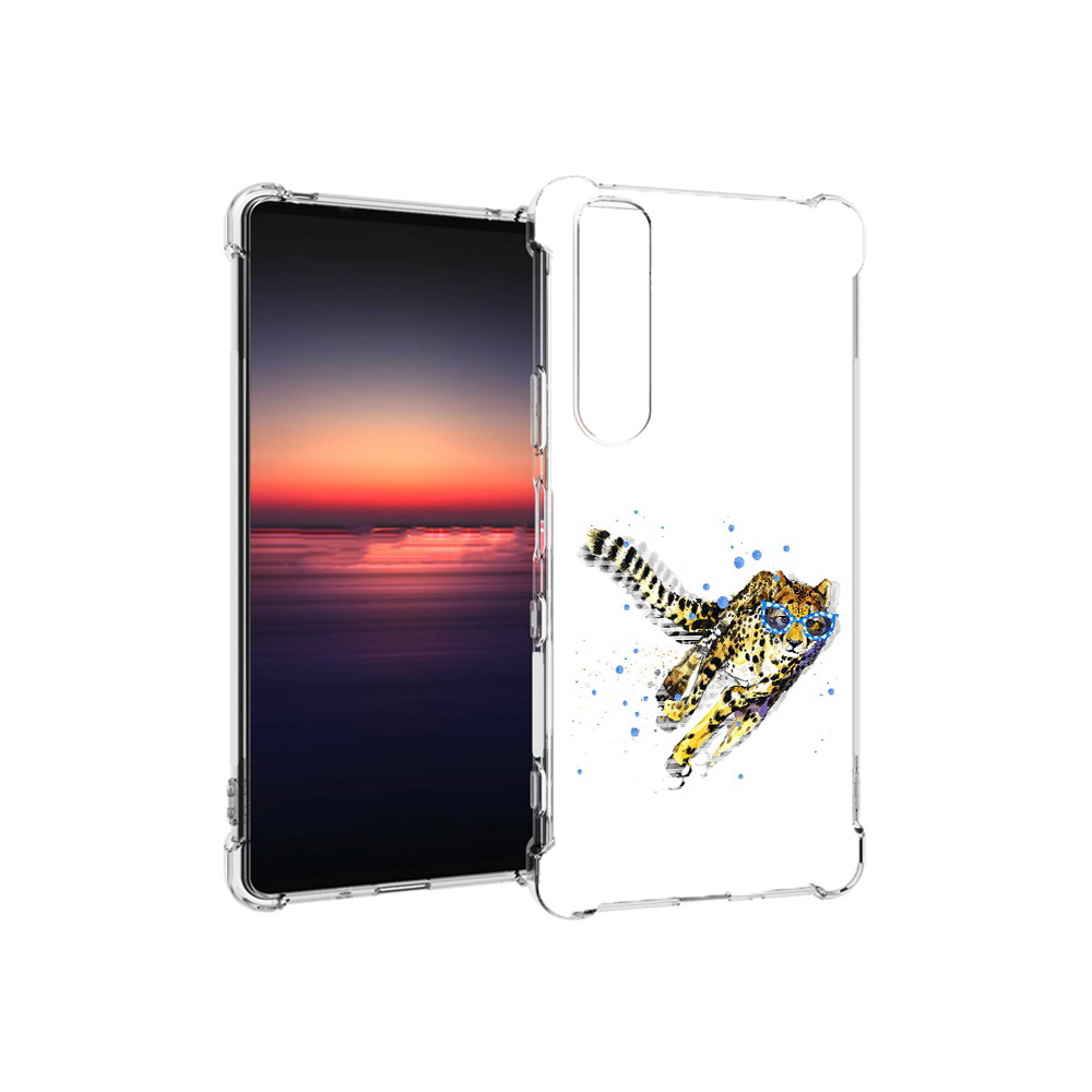 

Чехол MyPads Tocco для Sony Xperia 1 III гепард в очках (PT162368.229.287), Прозрачный, Tocco