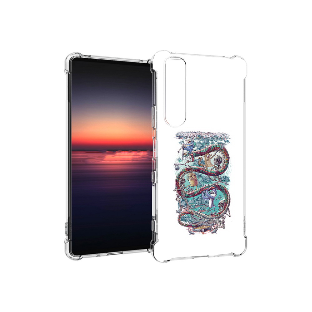 

Чехол MyPads Tocco для Sony Xperia 1 III время приключений страшилка (PT162368.229.280), Прозрачный, Tocco