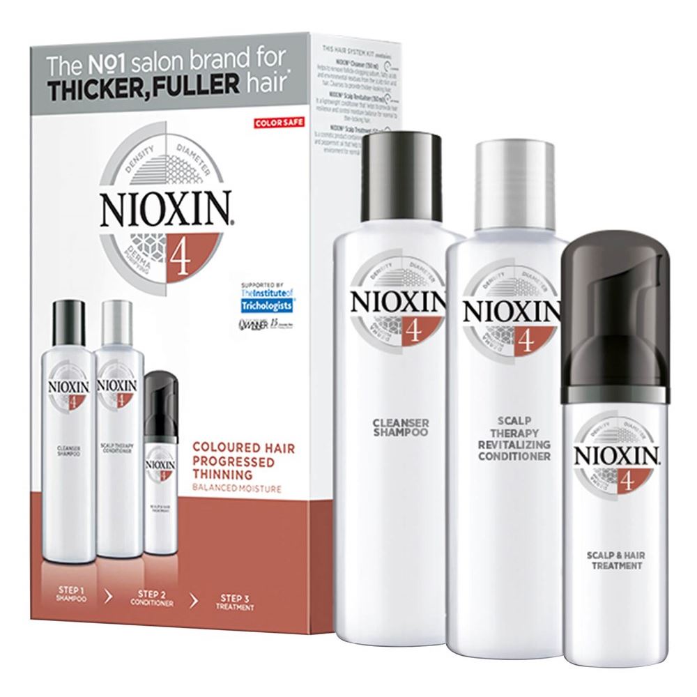 Набор Nioxin Hair System Kit 4 XXL Шампунь 300 мл + Кондиционер 300 мл + Маска 100 мл