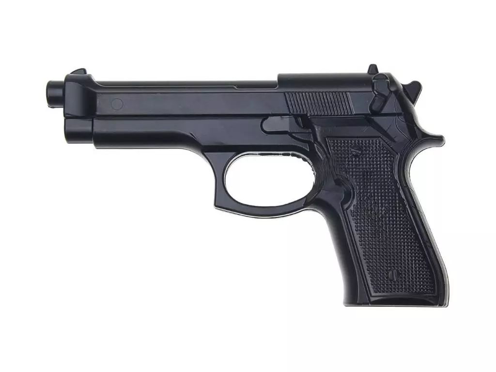Пистолет тренировочный резиновый Beretta 92, черный