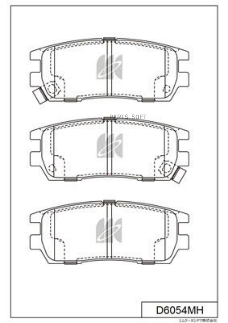

Колодки Торм. Дисковые Mitsubishi Pajero I,Pajero Ii 3.0,3.5,2.5td,L400 94- D6054mh Kashiy