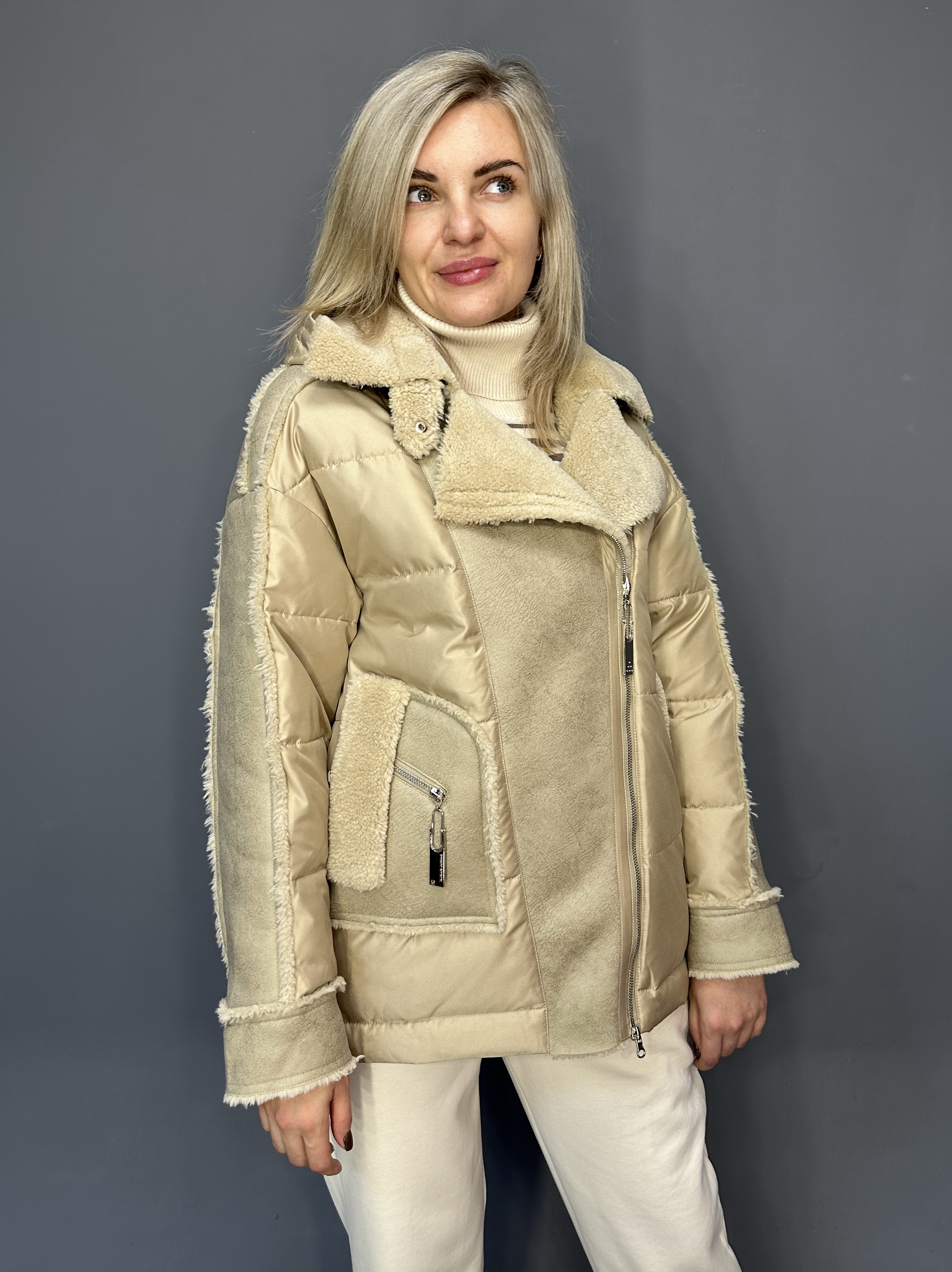 

Куртка женская Ecaerst 902 бежевая 42 RU, Бежевый, 902