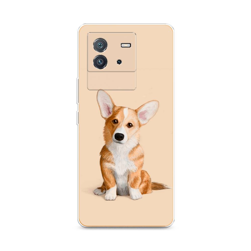 

Чехол на Vivo iQOO Neo6 "Грустный Корги", Коричневый;бежевый, 266850-1