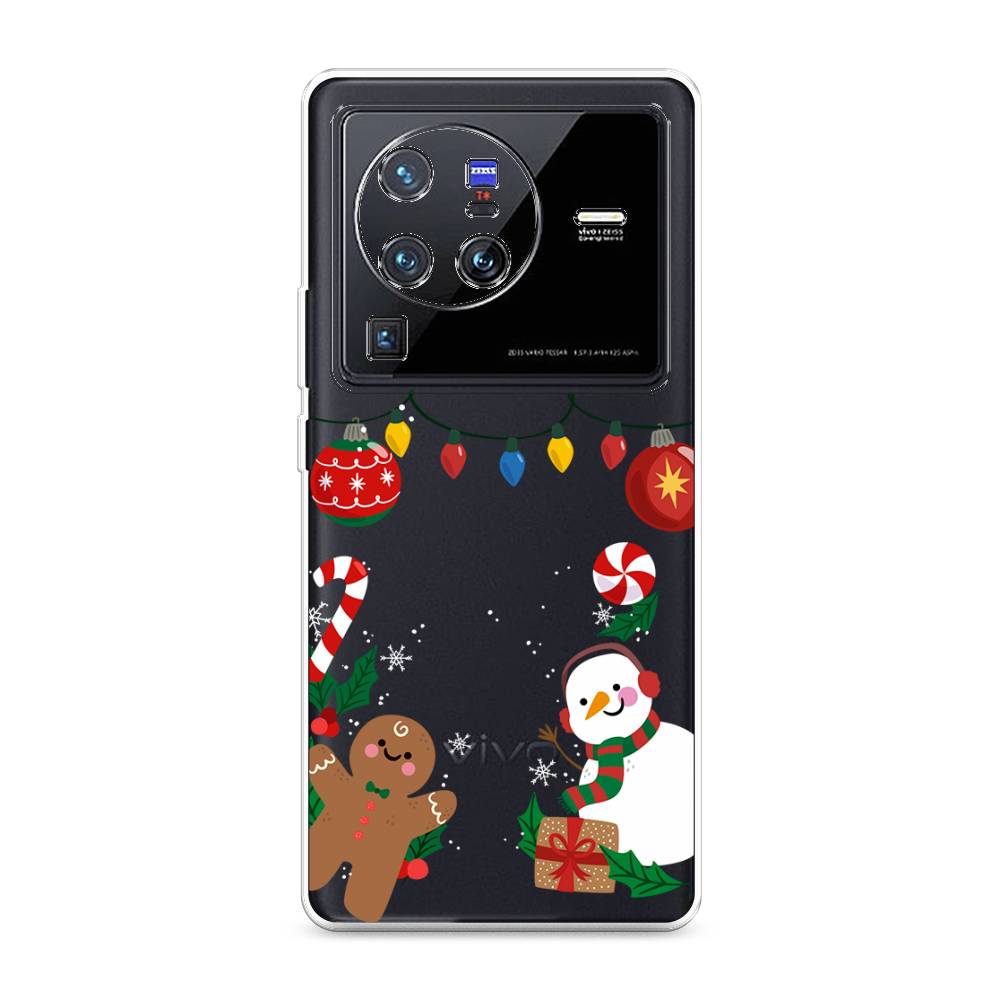 

Чехол на Vivo X80 Pro "Новогоднее настроение", Коричневый;красный;зеленый, 266650-5
