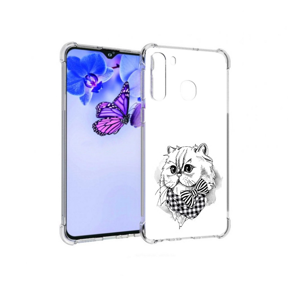 

Чехол MyPads Tocco для Samsung Galaxy A21 нарисованная красивая кошечка (PT226904.547.503), Прозрачный, Tocco