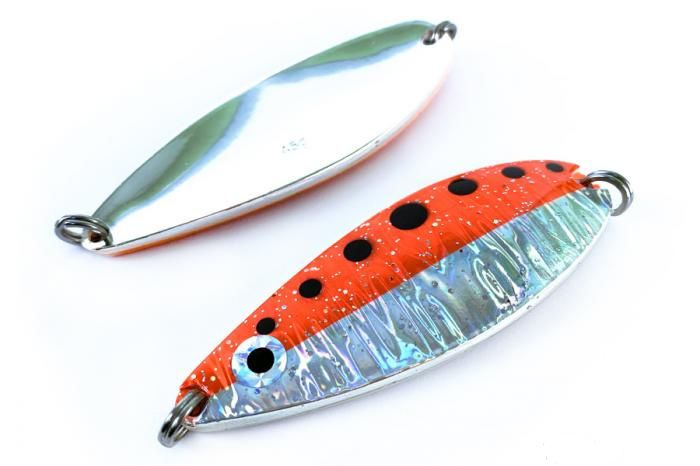

Блесна Higashi Akiaji spoon 45g #04, Красный;серебристый