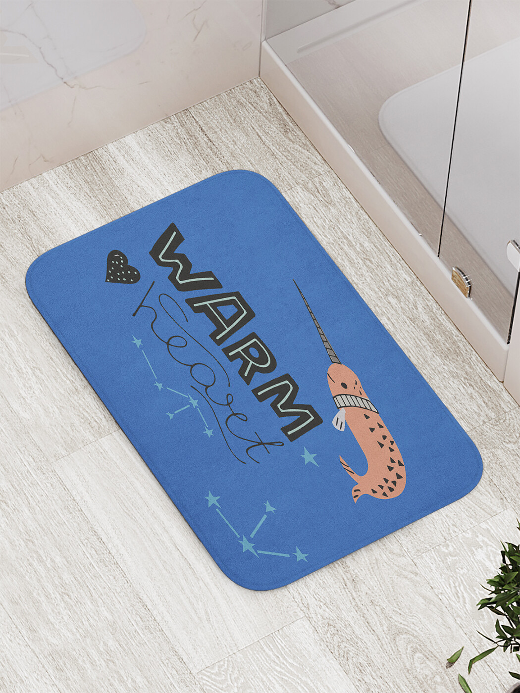 

Коврик противоскользящий JoyArty "Теплое сердце" для ванной, сауны, бассейна, 77х52 см, Теплое сердце