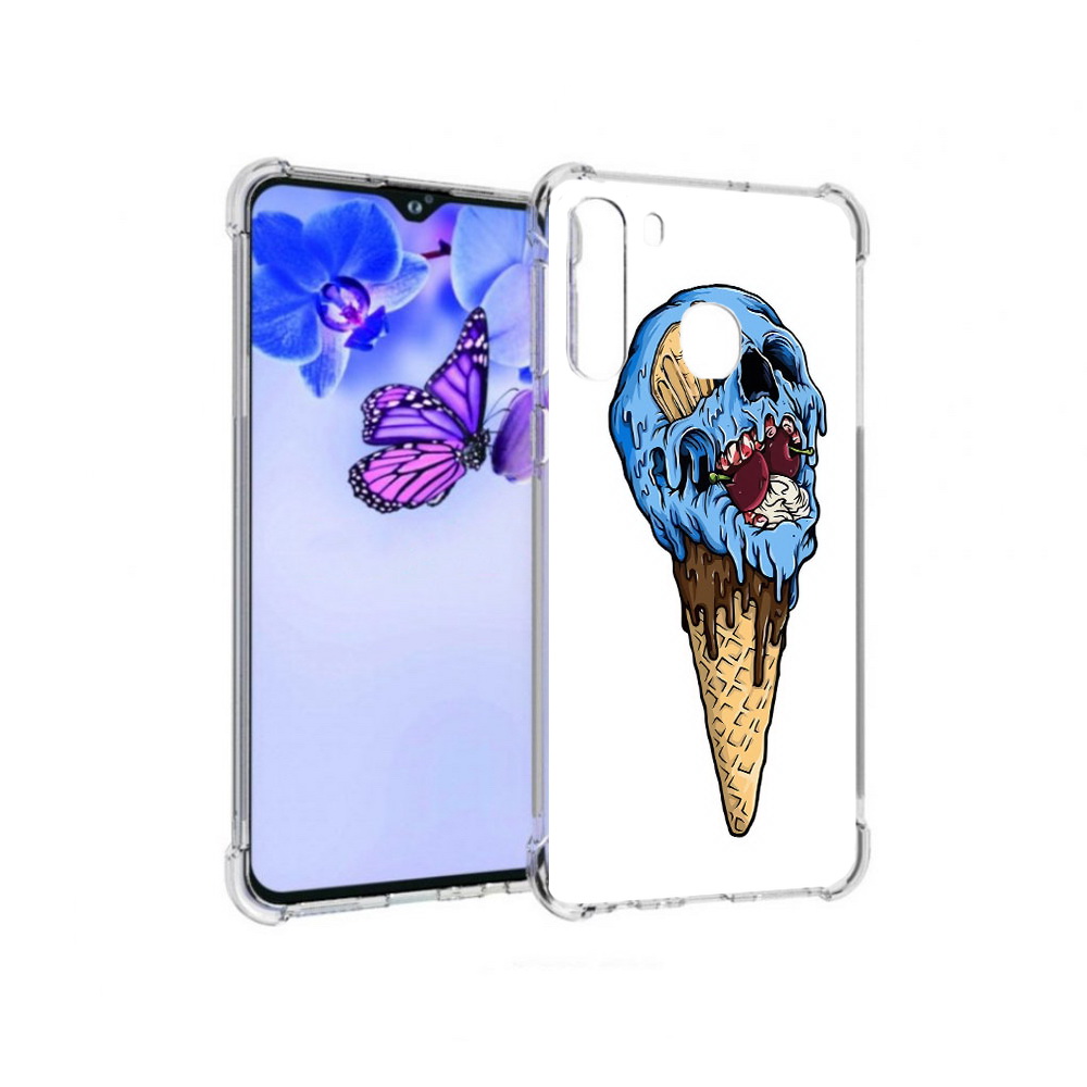 

Чехол MyPads Tocco для Samsung Galaxy A21 мороженное череп (PT226904.547.484), Прозрачный, Tocco