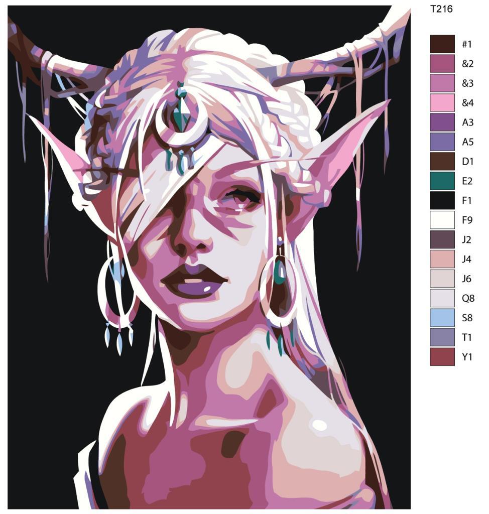 

Картина по номерам BRUSHES-PAINTS Т216, Эльфийский предсказатель