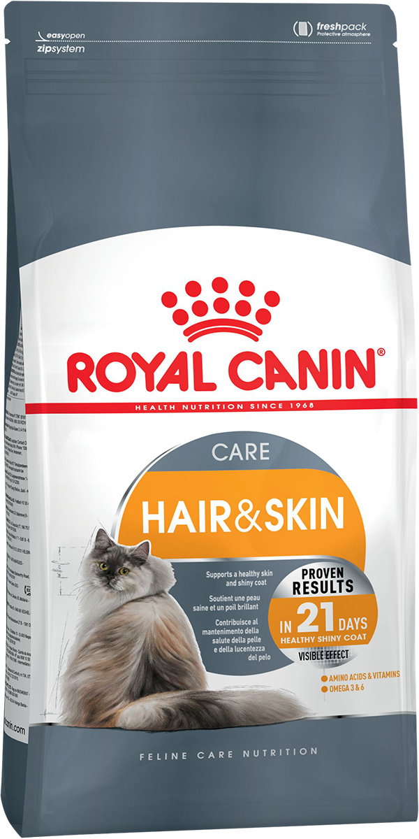 фото Сухой корм для кошек royal canin hair & skin care, для кожи и шерсти, 10кг