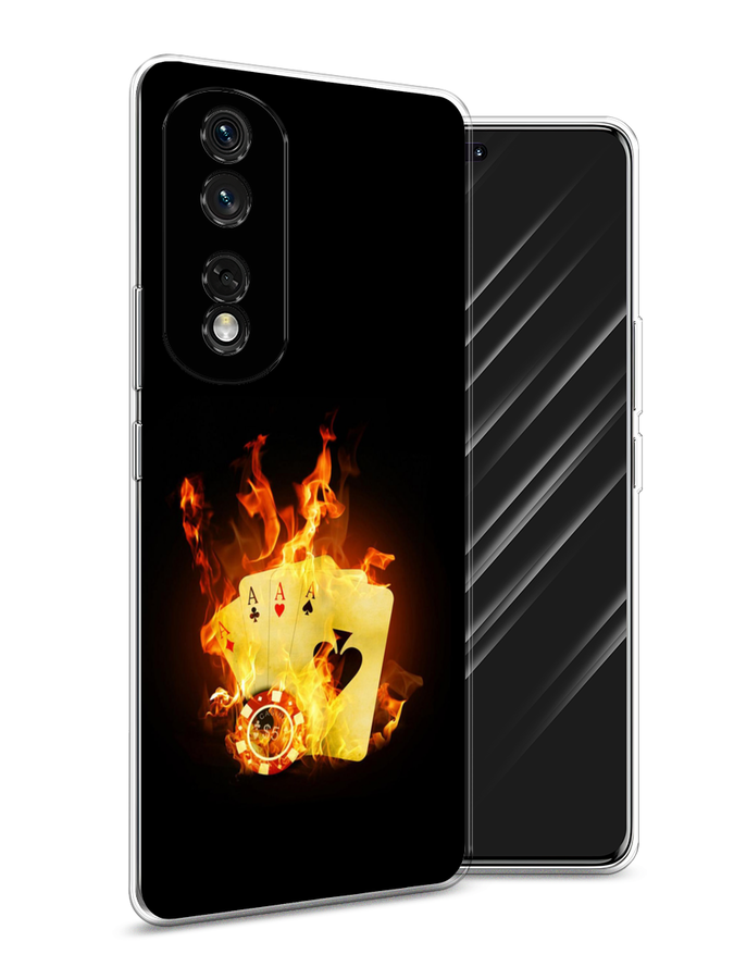 

Чехол Awog на Honor 80 Pro "Горящие карты", Черный;оранжевый, 6120450-9