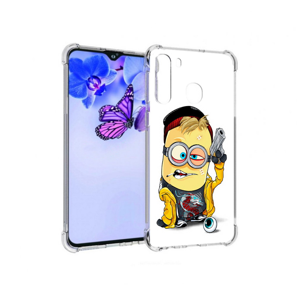 

Чехол MyPads Tocco для Samsung Galaxy A21 миньон бандит (PT226904.547.475), Прозрачный, Tocco