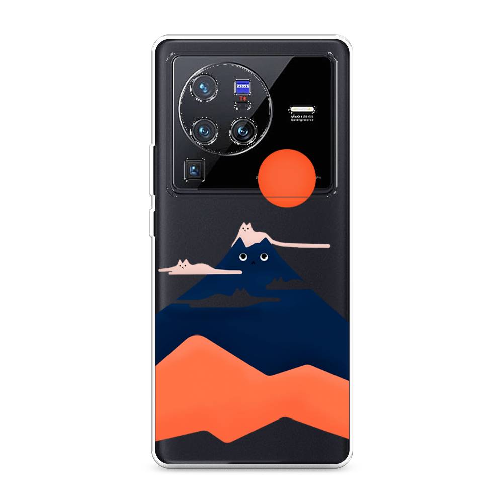 

Чехол на Vivo X80 Pro "Кот-гора", Черный;оранжевый, 266650-4