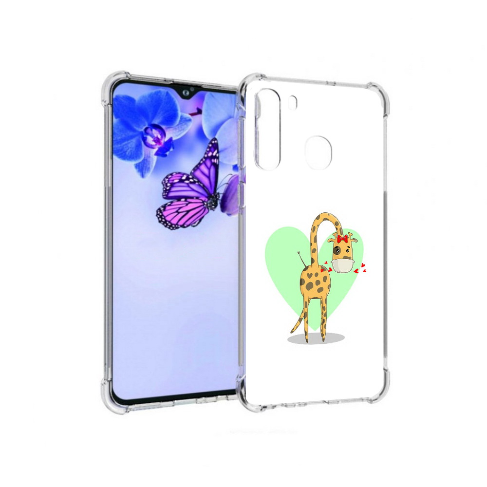 Чехол MyPads Tocco для Samsung Galaxy A21 Влюбленный жираф 14 февраля (PT226904.547.47)