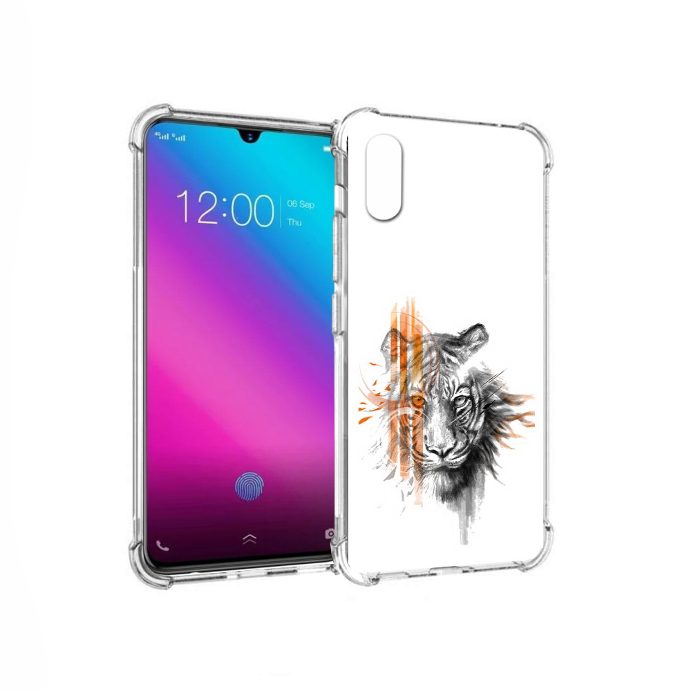 

Чехол MyPads Tocco для Vivo V11 огненный тигр (PT117900.427.526), Прозрачный, Tocco