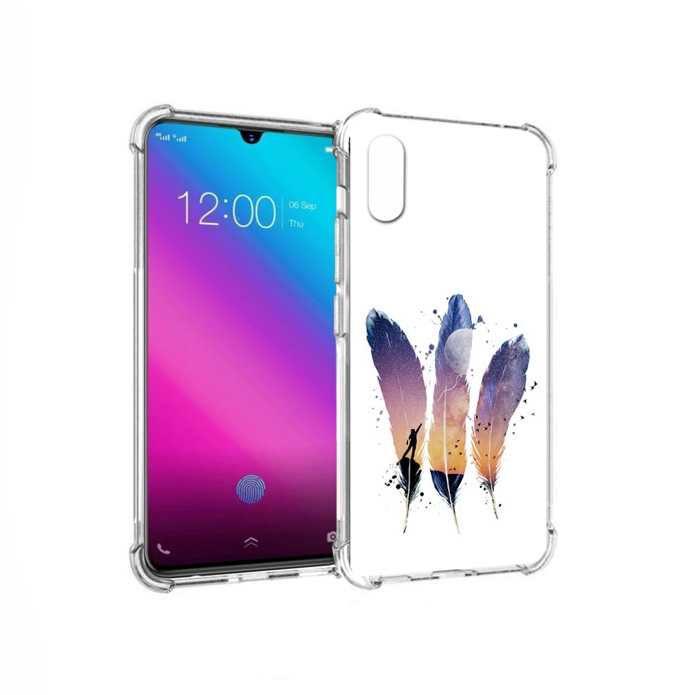 

Чехол MyPads Tocco для Vivo V11 небесные перья (PT117900.427.519), Прозрачный, Tocco