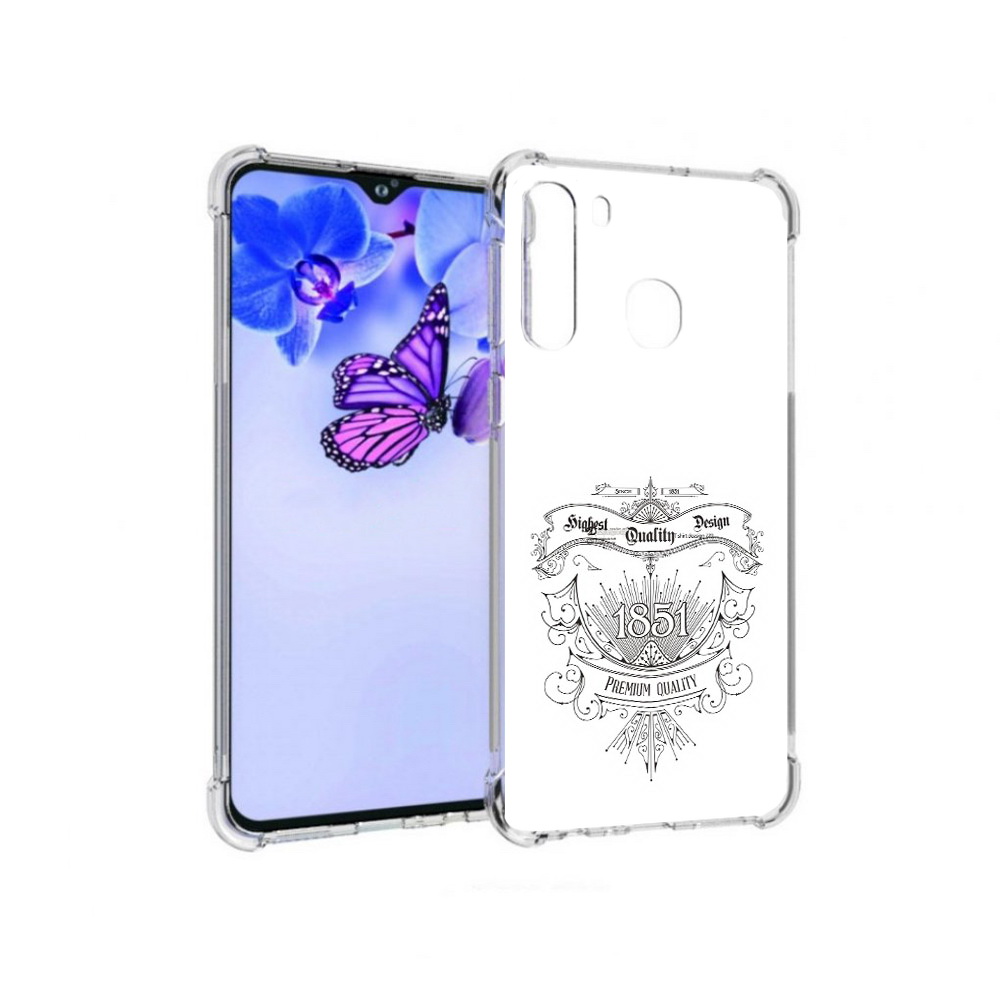 

Чехол MyPads Tocco для Samsung Galaxy A21 логотип 1851 год (PT226904.547.444), Прозрачный, Tocco