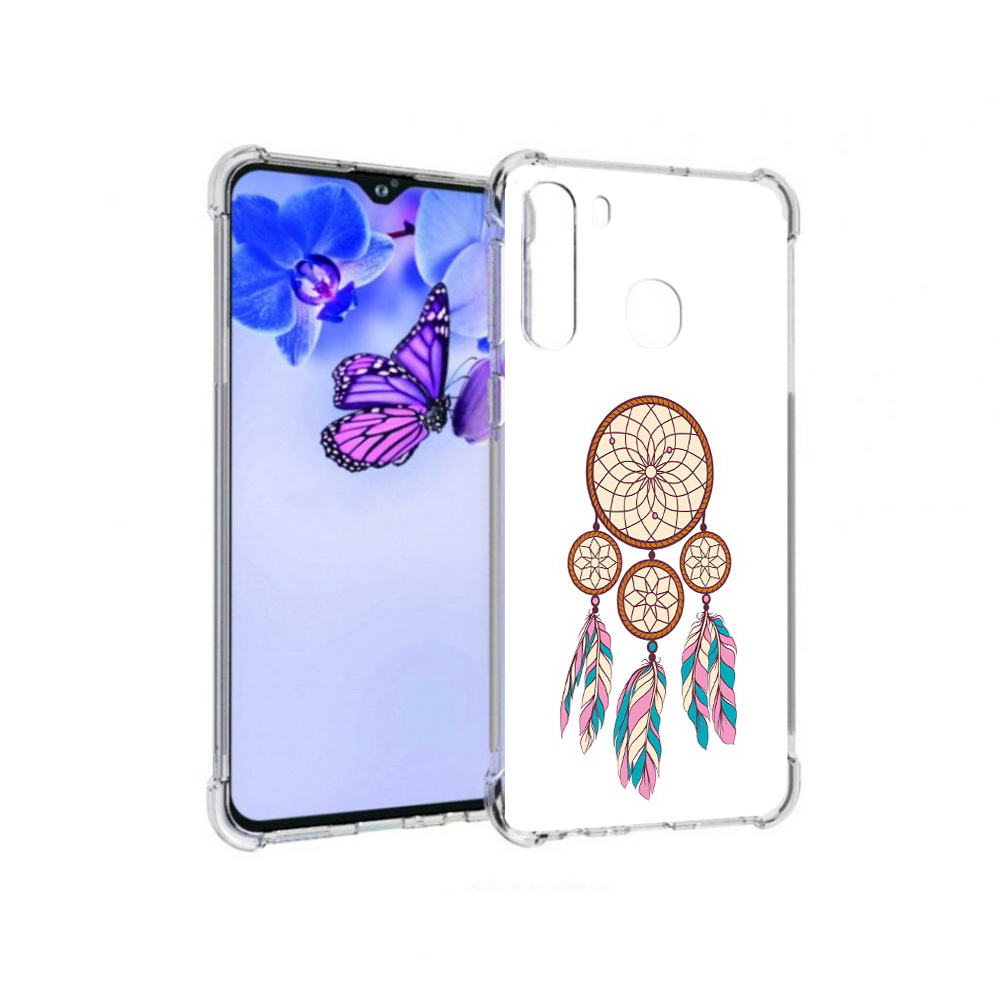 

Чехол MyPads Tocco для Samsung Galaxy A21 ловец снов бежевый (PT226904.547.442), Прозрачный, Tocco