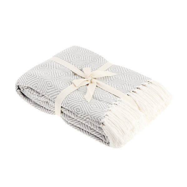 

Плед Homelines textiles Diamond 180 x 200 см light grey