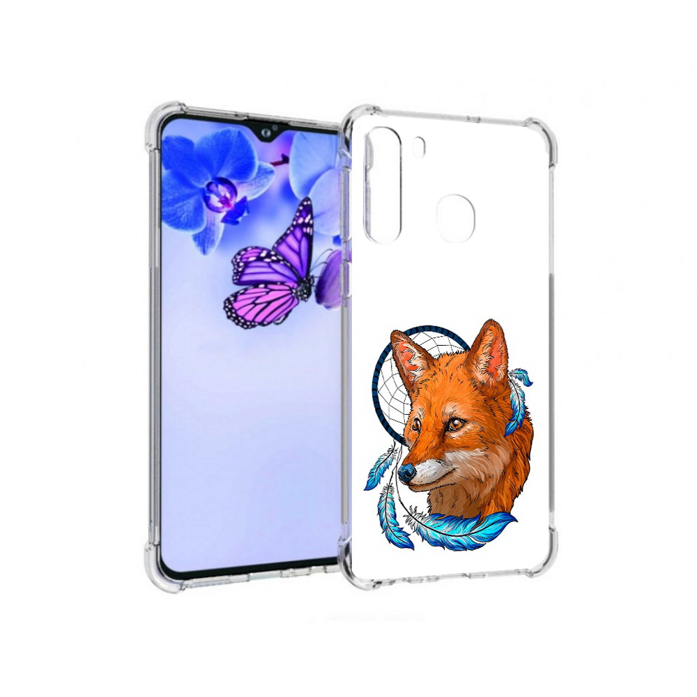 

Чехол MyPads Tocco для Samsung Galaxy A21 лиса и ловец снов (PT226904.547.438), Прозрачный, Tocco