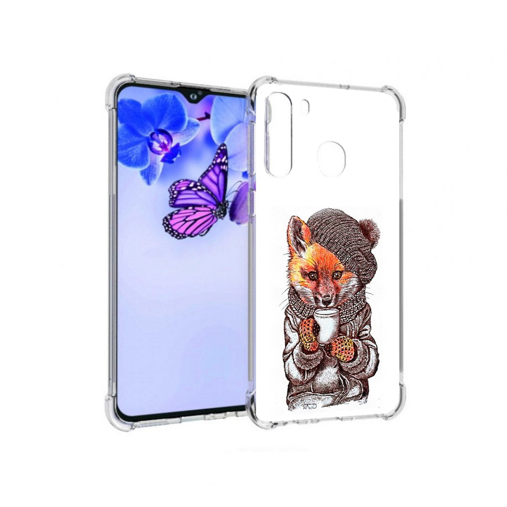 

Чехол MyPads Tocco для Samsung Galaxy A21 лиса в шапке (PT226904.547.437), Tocco