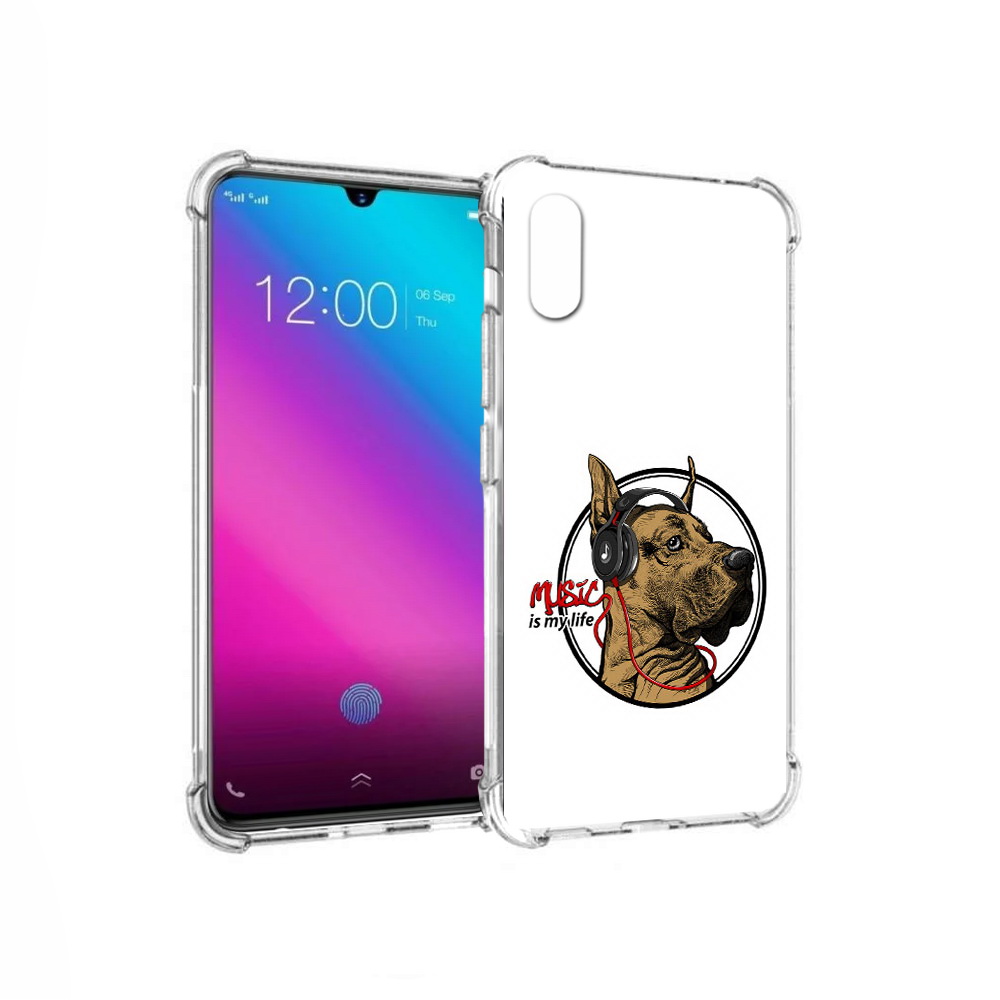 

Чехол MyPads Tocco для Vivo V11 музыкальная собака (PT117900.427.490), Прозрачный, Tocco